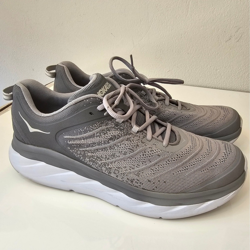 Hoka One One Akasa Mens 14 Wide Running Shoes Frost Gray Silver *no insoles*